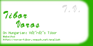 tibor voros business card